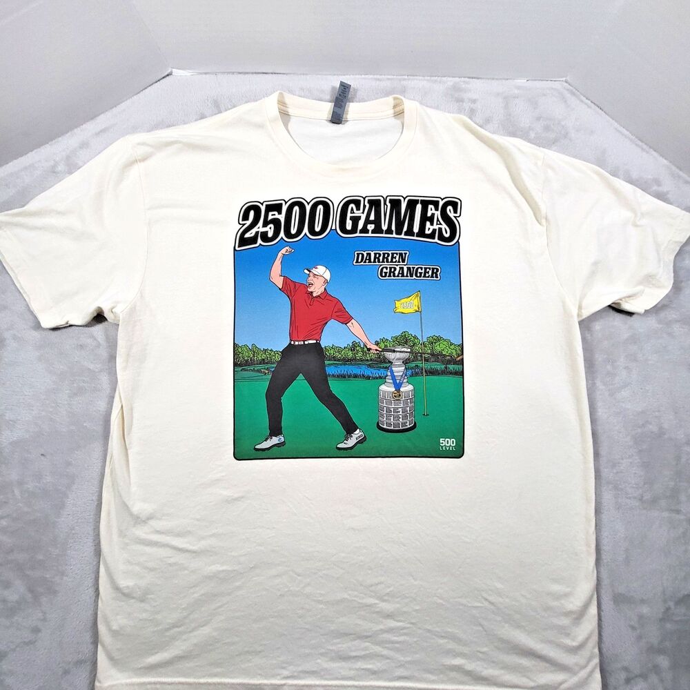 LA Kings Darren Granger 2500 NHL Games Shirt Mens 2XL 500 Level EQ Manager